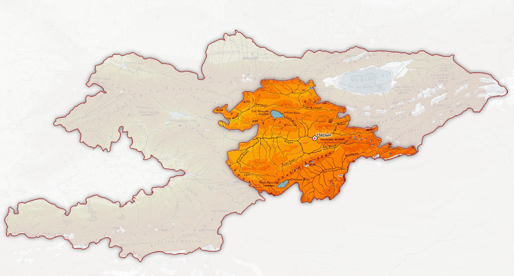 Карта районов кыргызстана