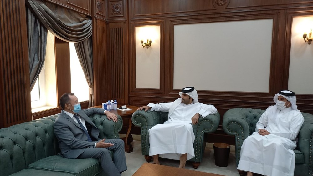 Встреча посла КР в Катаре Чынгыза Эшимбекова с гендиректором Катарской медиа корпорации Шейхом Абдулрахман бин Хамад Аль Тани